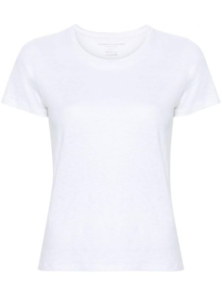 T-shirt en lin Majestic Filatures blanc