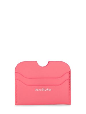 Portafoglio di pelle Acne Studios rosa
