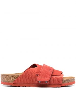 Semišové sandále Birkenstock červená