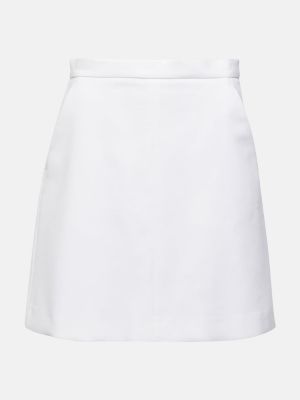 Mini spódniczka z wysoką talią bawełniana Redvalentino biała