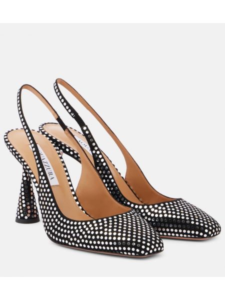 Slingback läder pumps Aquazzura svart