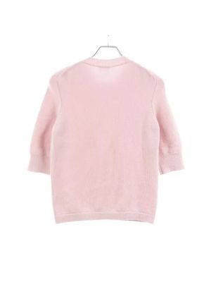 Sweter z kaszmiru Chanel Vintage różowy
