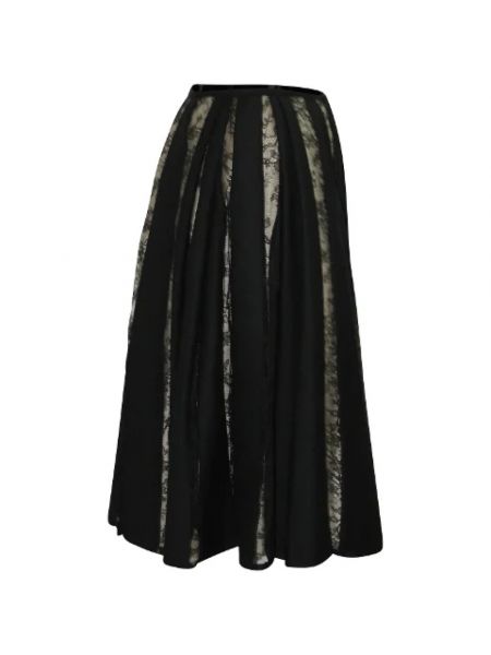 Falda de cachemir con estampado de cachemira Dries Van Noten Pre-owned negro