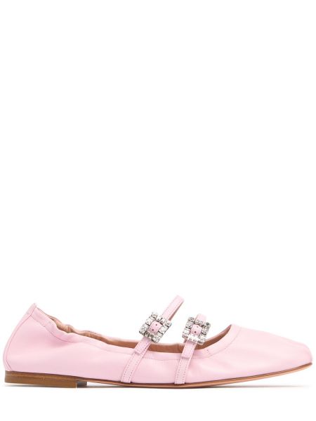 Ballerinas i läder Roger Vivier rosa