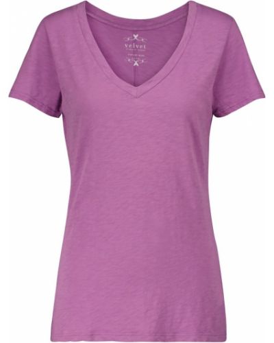 Хлопковая футболка Velvet, фиолетовый