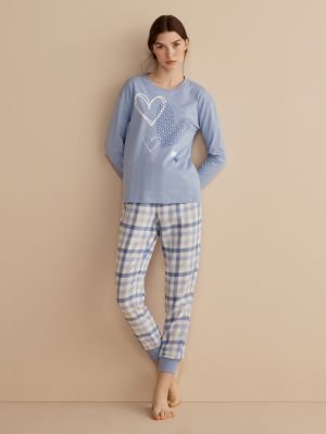 Pijama de franela Easy Wear azul