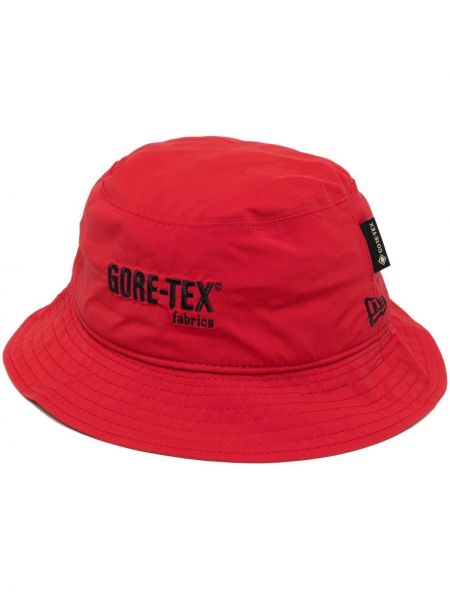 Brodert bøttehatt New Era Cap rød