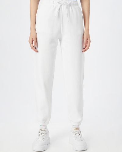 Pantaloni din fleece din bumbac Polo Ralph Lauren alb