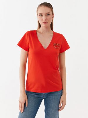Priliehavé tričko Pinko oranžová