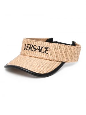 Haftowana czapka Versace czarna