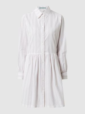 Sukienka koszulowa w paski Qs By S.oliver biała