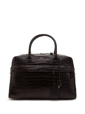 Usnjena potovalna torba Dolce & Gabbana črna