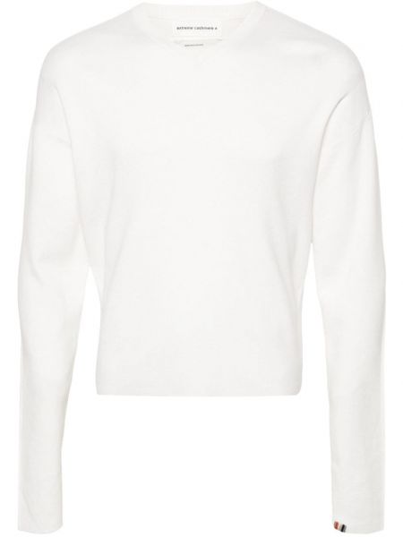Pull en cachemire en tricot Extreme Cashmere blanc