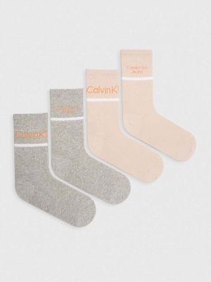 Чорапи Calvin Klein Jeans оранжево