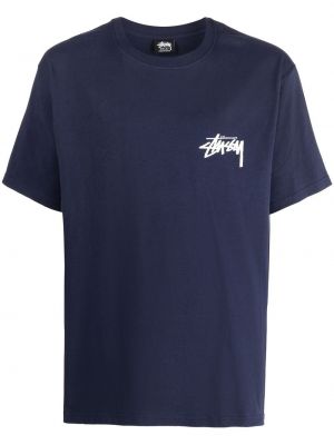 Bomull t-skjorte Stüssy blå