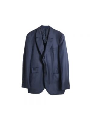 Niebieska kurtka wełniana Saint Laurent Vintage