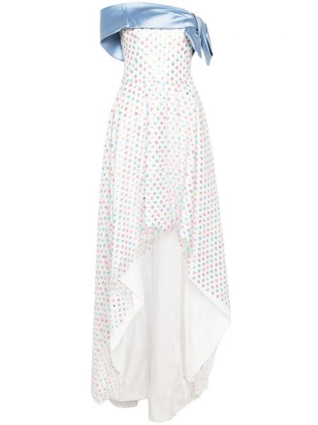 Φλοράλ φουσκωμένο φόρεμα με παγιέτες Gemy Maalouf