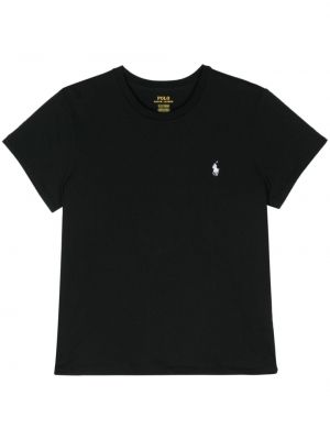 Medvilninis polo marškinėliai Polo Ralph Lauren juoda