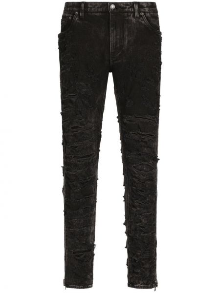 Rippet stretch jeans Dolce & Gabbana svart