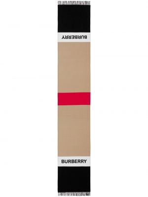 Jacquard ull skjerf Burberry brun