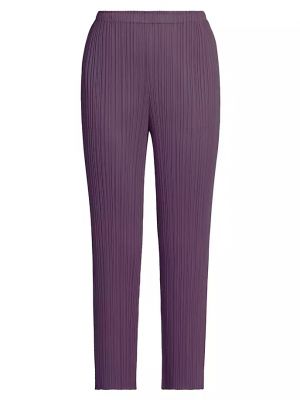 Плиссированные брюки Pleats Please Issey Miyake фиолетовые
