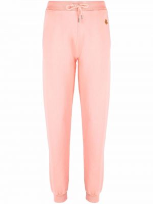 Pantaloni sport din bumbac cu dungi de tigru Kenzo roz