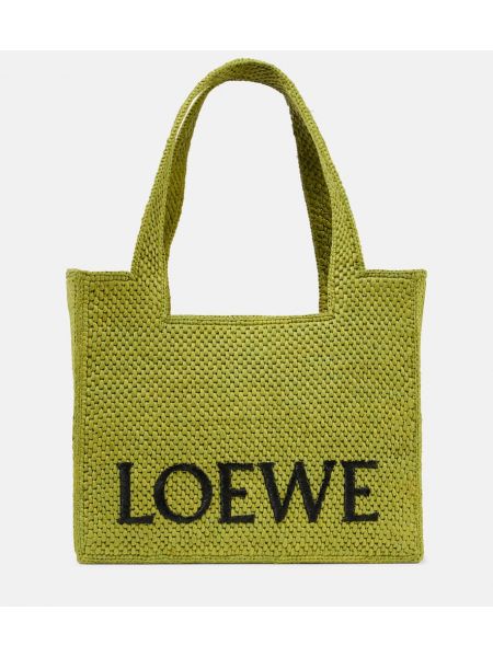 Τσάντα shopper Loewe πράσινο
