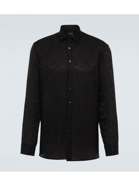 Φλοράλ πουκάμισο paisley Etro μαύρο