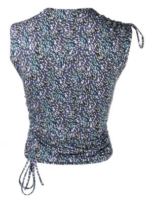 Bluzka z nadrukiem Marant Etoile niebieska
