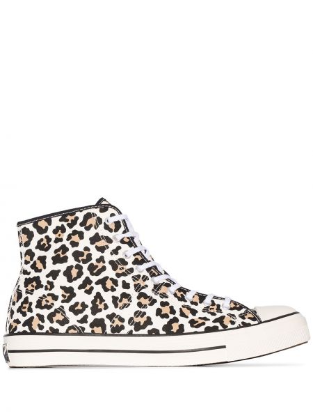 Stjernemønster leopard top Converse hvid