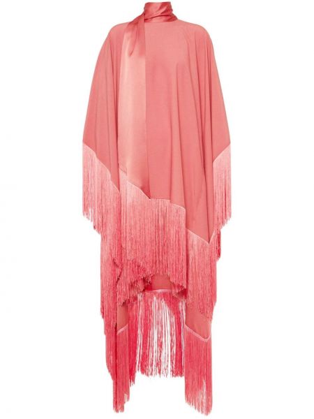 Sukienka midi z frędzli Taller Marmo różowa