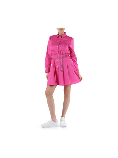 Vestido camisero de algodón Michael Kors rosa