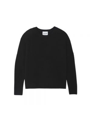 Sweter z kaszmiru z okrągłym dekoltem Kujten czarny