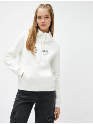Raštuotas džemperis su šalio formos apykakle su kišenėmis Koton