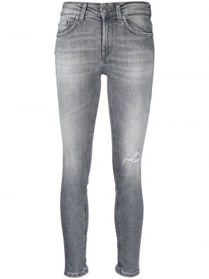 Skinny džíny s dírami Dondup šedé