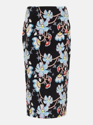 Falda midi ajustada de flores Diane Von Furstenberg