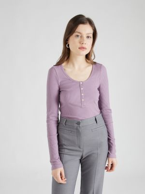 Tričko s dlhými rukávmi Gap fialová
