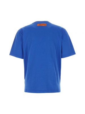 Koszulka bawełniana Heron Preston niebieska