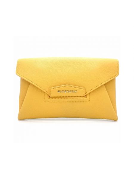 Kopertówka skórzana Givenchy Pre-owned żółta