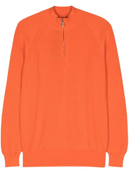 Pull long en coton Moorer orange