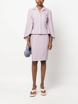 Drapiruotas sijonas Givenchy Pre-owned violetinė