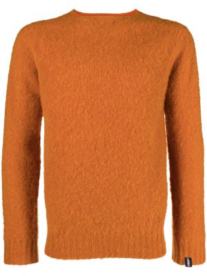 Vlnený sveter s okrúhlym výstrihom Mackintosh oranžová
