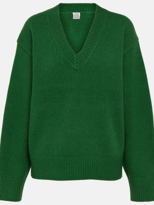 Кашемировый шерстяной свитер TotÊme зеленый