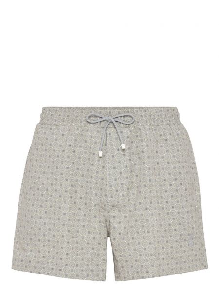 Shorts mit print Brunello Cucinelli grün