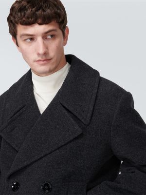 Cappotto di lana Lemaire nero