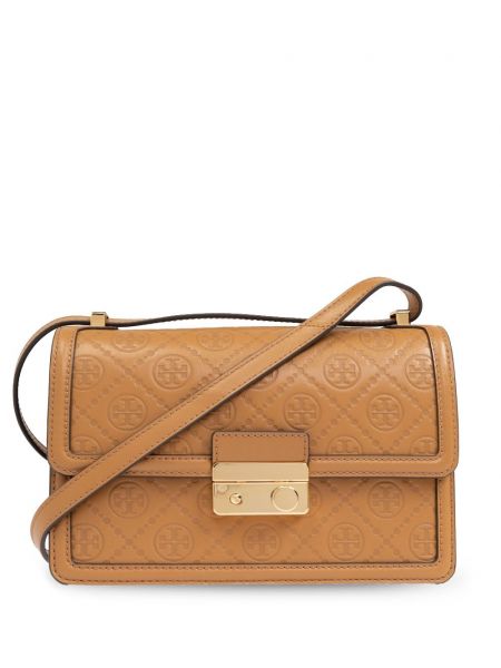 Læder skuldertaske Tory Burch brun