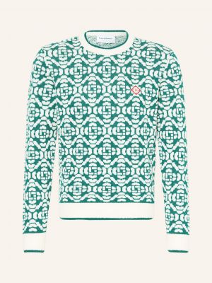Sweter z wełny merino Casablanca zielony