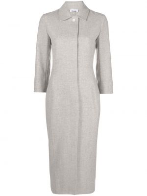 Vlněné midi šaty Thom Browne šedé