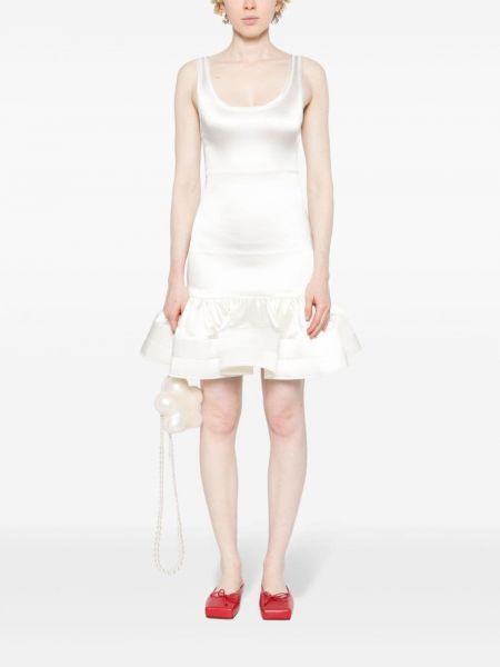 Saténové mini šaty Patou bílé