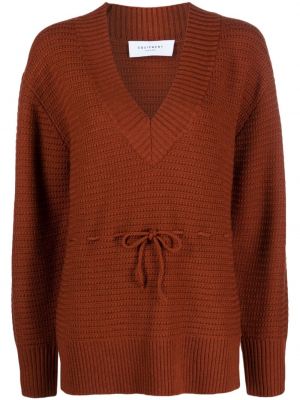 Вълнен пуловер Equipment оранжево